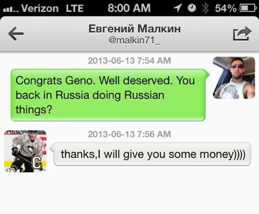 Paul Bissonnette And Evgeni Malkin Continue To Be The Best Twitter Pals