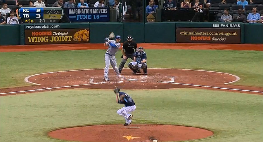 Alex Cobb Struck In Head By Line Drive (UPDATE)