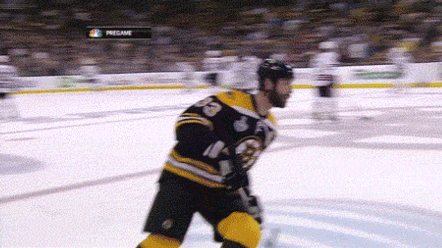 Zdeno Chara Wiped Out And Crashed Into Milan Lucic During Warmups