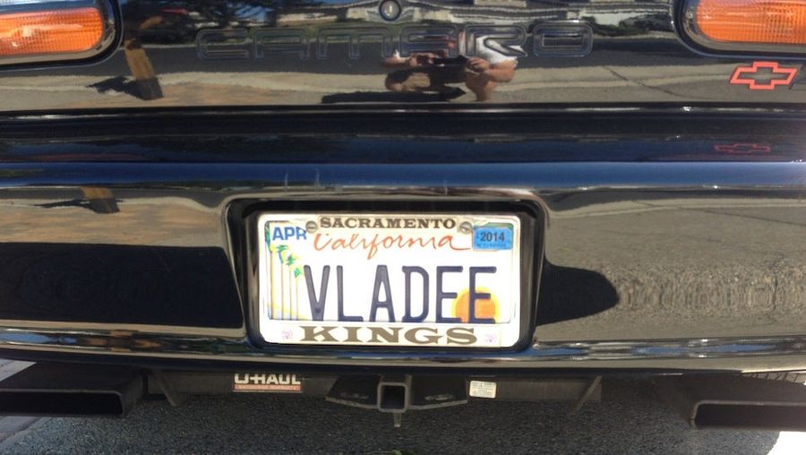 Old Lady Drives A Vlade Divac-Autographed Camaro