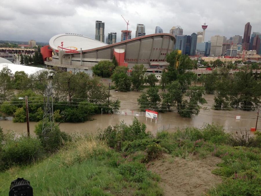 The Calgary Flames' Arena Is Flooding Right Now