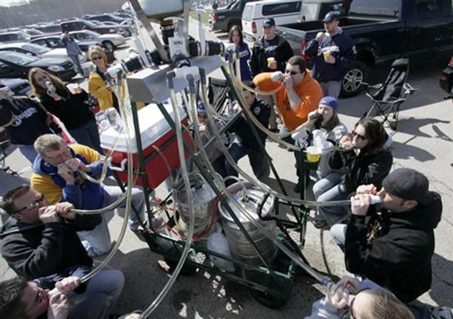 Why The Terrorists Hate Us, Reason No. 131: The 12-Person Beer Bong