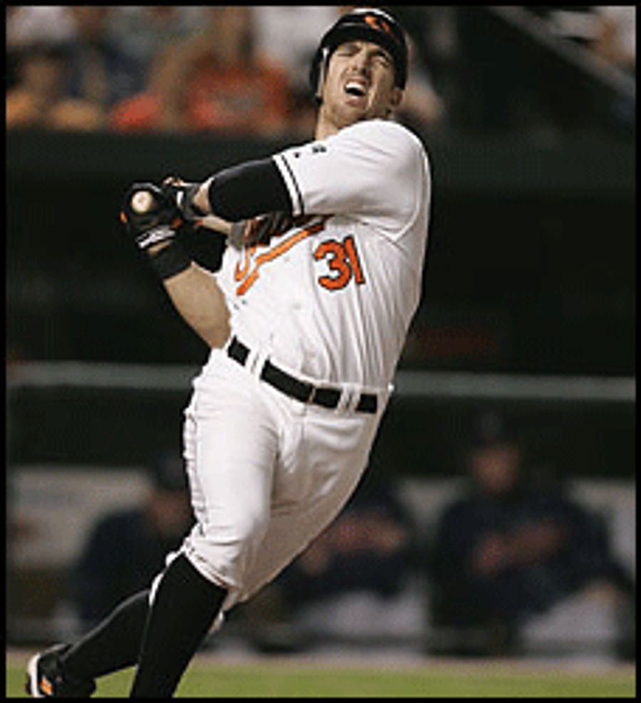 Jay Gibbons Has Amazing Aim On His Foul Balls