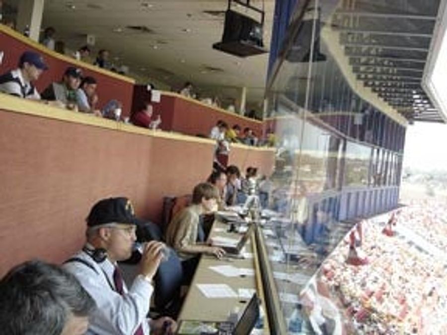 So A Blogger And A Pig Walk Into A Press Box ...