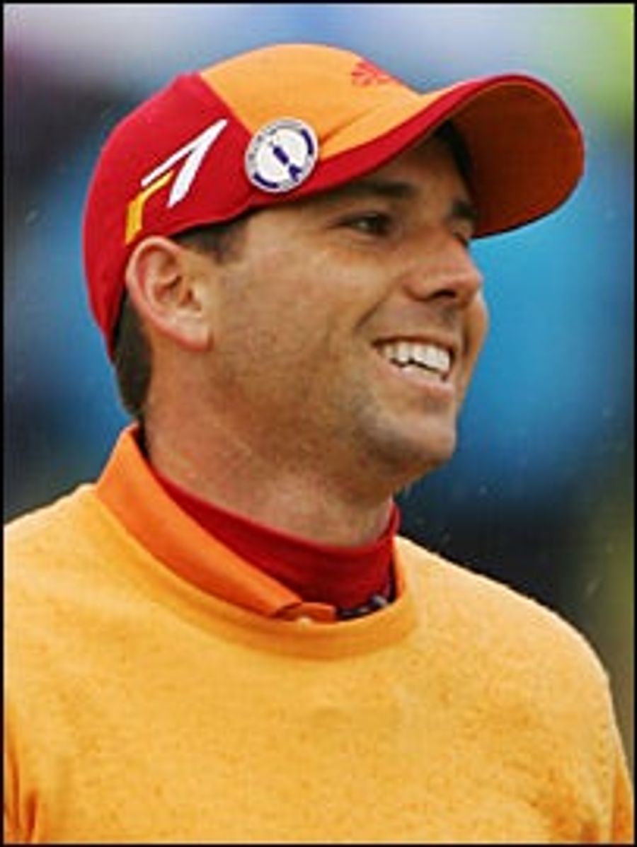 Sergio Garcia Retains Lead At Carnoustie; Enjoys a Michelob