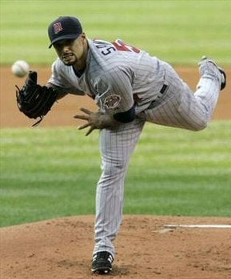 Santana Fumbles With Indians' Bra-Strap