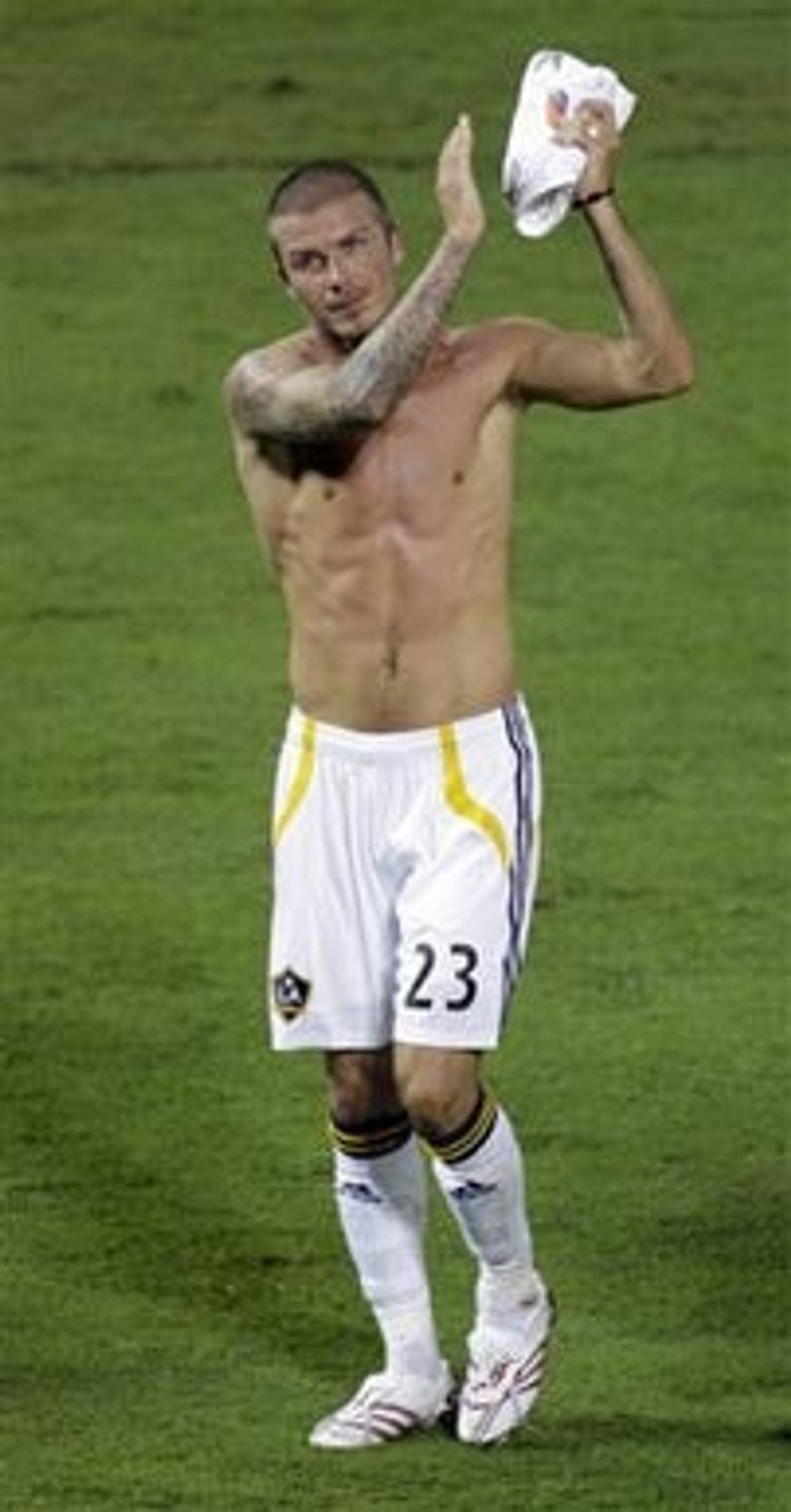 David Beckham Actually Does What He's Paid To Do (For 20 Minutes, Anyway)
