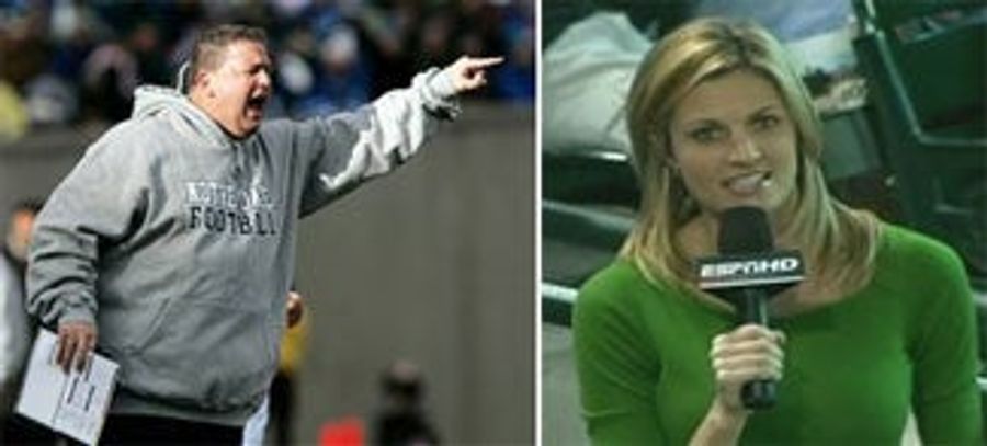 It&#39;s Funny, Because Erin Andrews Is Hot, Unlike Charlie Weis