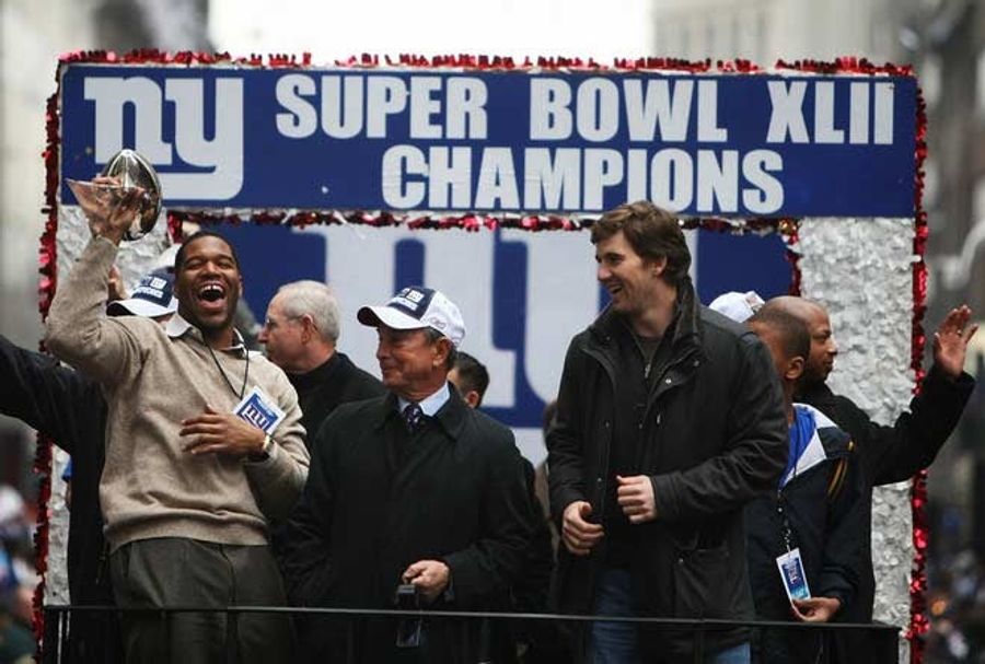 The Giants Celebrate Their Title An Hour Away (In Traffic) From Their Home Field