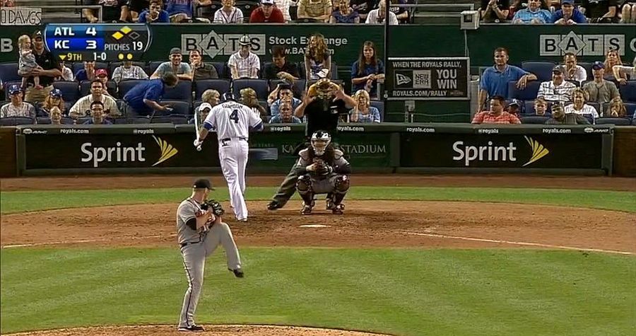 While In The Batter&#39;s Box, Alex Gordon Was Attacked By A Giant Moth