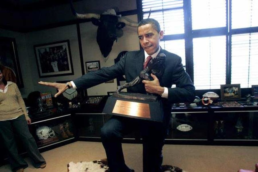 Obama Gets His Desmond Howard On