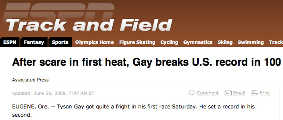 Track And Field Trials Not Shy About Producing Funny Headlines