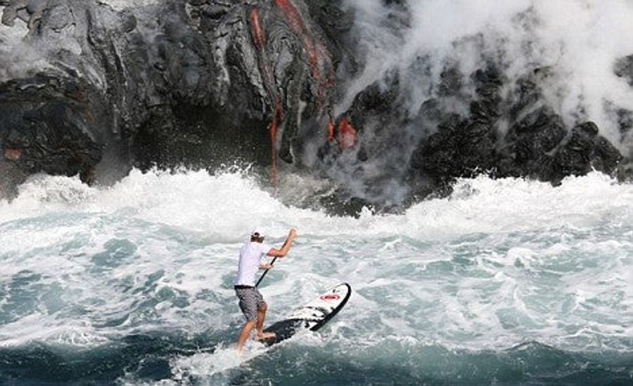 New Olympic Sport? Lava Surfing