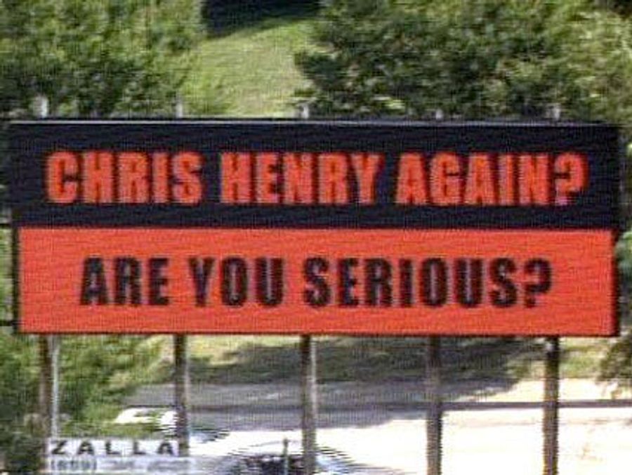 Morning Blogdome: Celebrating The Return Of Chris Henry