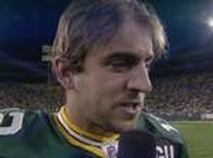 Aaron Rodgers And His Formidable Proboscis Are Warmly Embraced And Introduced To The World