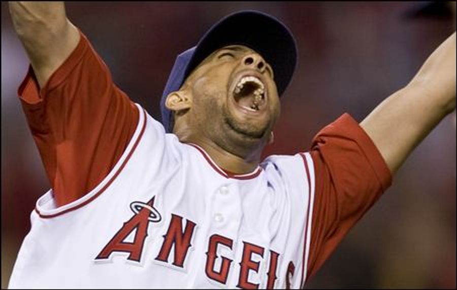 Francisco Rodriguez Partakes In A Moment Of Quiet Reflection