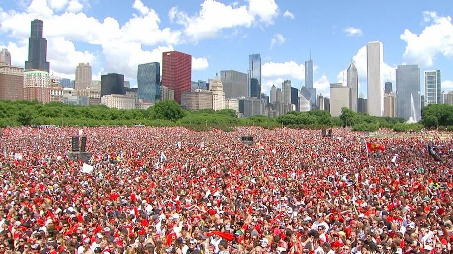 Everyone Is At The Blackhawks Parade