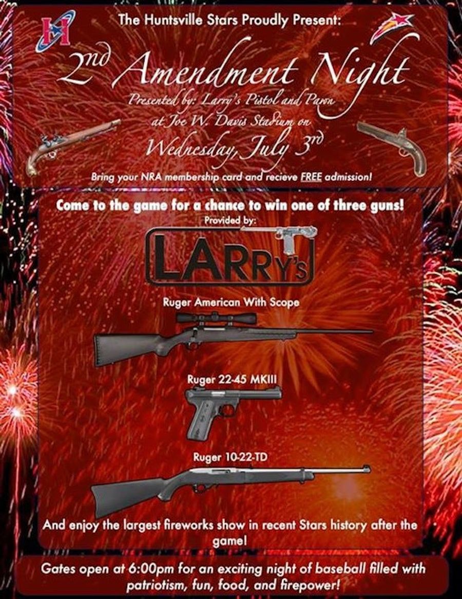 Minor-League Team Giving Away Guns On &quot;Second Amendment Night&quot;
