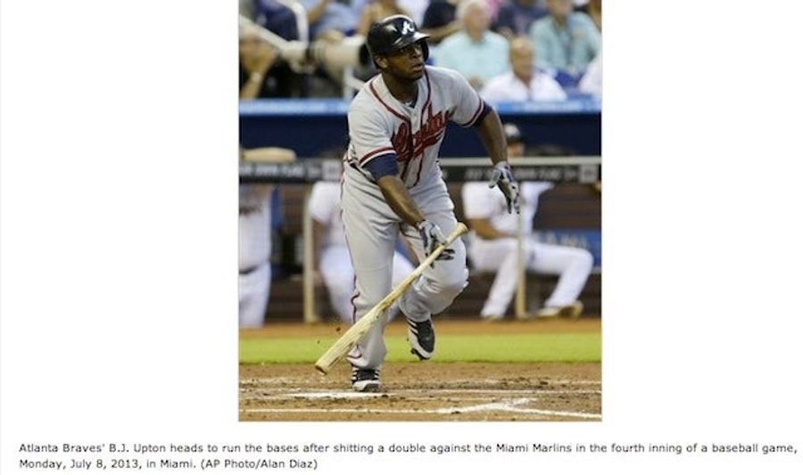 B.J. Upton Shits Out A Double, According To Typo