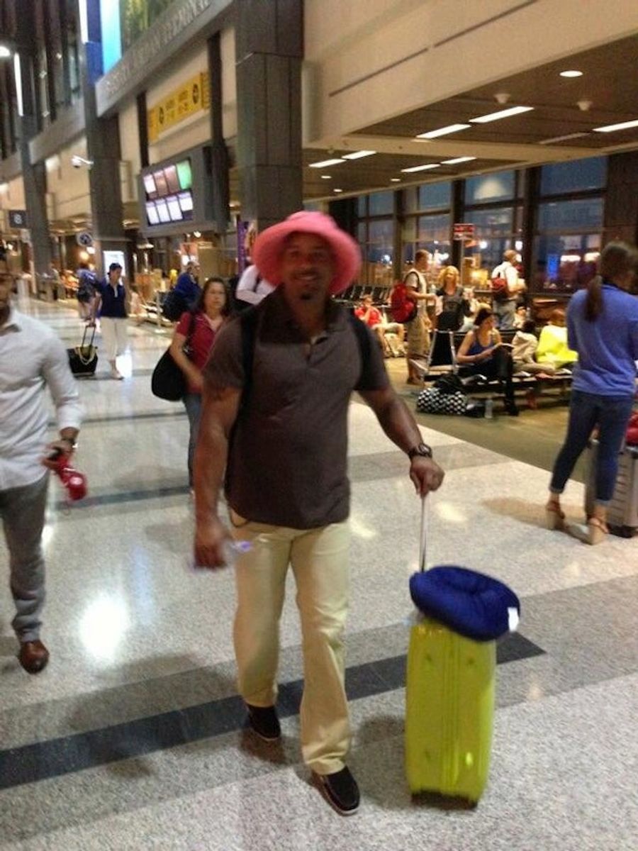 Here&#39;s Manny Ramirez Disguised As Your Grandmother At The Airport