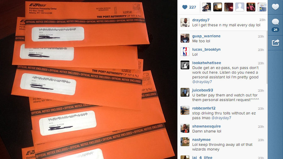 Andray Blatche Doesn&#39;t Give A Fuck About Toll Roads