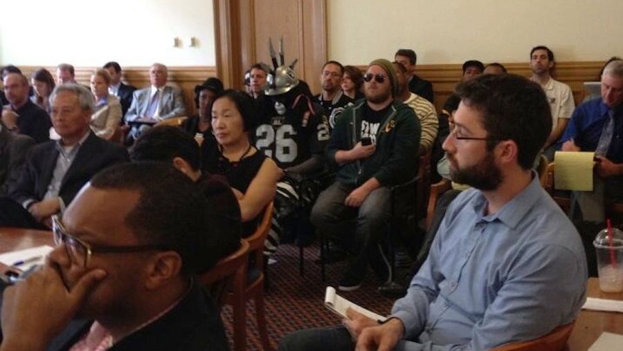 Raiders Fan “Dr. Death” Campaigns For New Stadium At Public Meeting