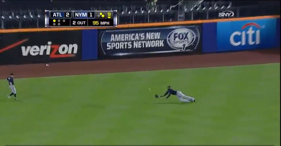 Jason Heyward Makes Diving Catch To Save Game Against Mets