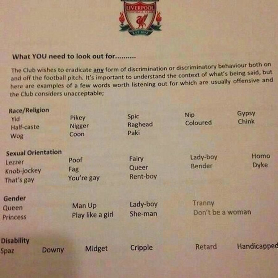 Liverpool&#39;s List Of Banned Words Will Make You Giggle