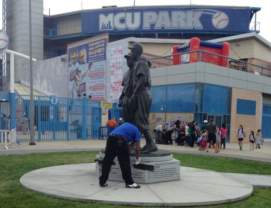 Brooklyn Cyclones' Jackie Robinson Statue Defaced With Racist Graffiti