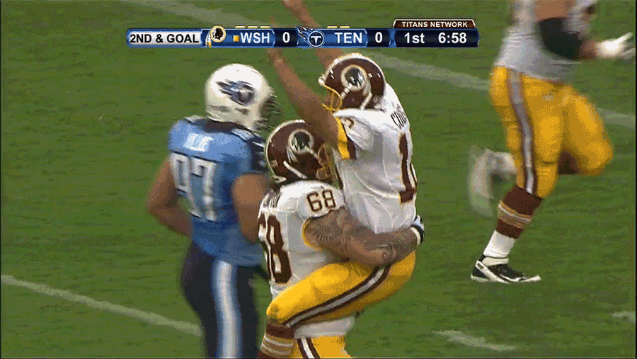 The Redskins Celebrate A Touchdown Like Weirdos