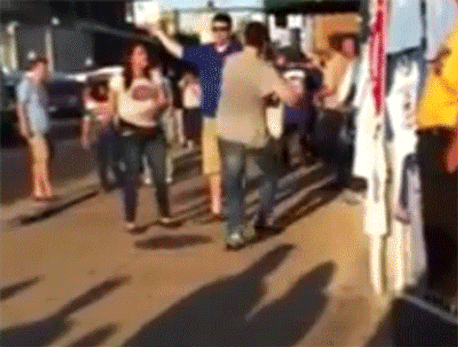 Drunk Cardinals Fan Tries To Kick Cubs Fan, Falls On Own Head Instead