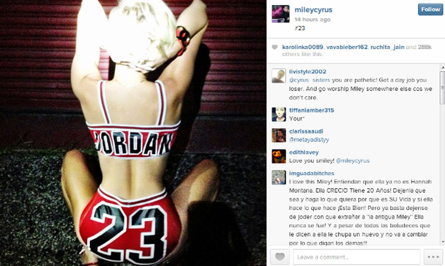 What The Hell Has Miley Cyrus Done To This Michael Jordan Jersey?