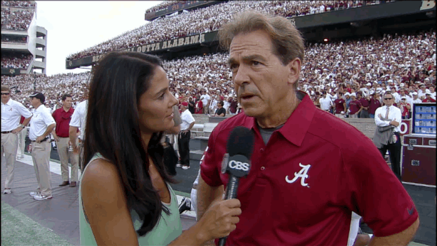 Johnny Manziel Throws For TD On Opening Drive; Let's Check in On Saban