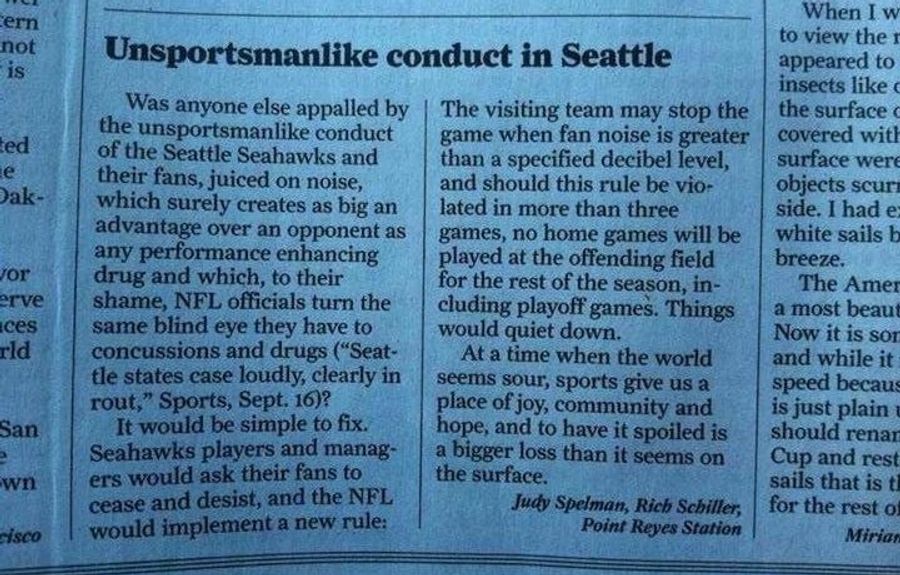 49ers Fans Write Letters Asking That Seattle Fans Stop Being So Loud [Update]