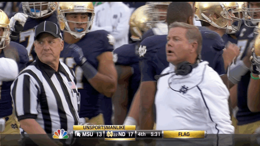 Brian Kelly Is Upset