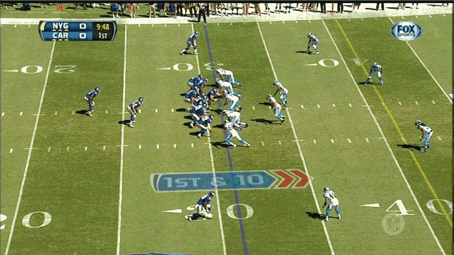 The Panthers' Defense Is Battering Eli Manning Around