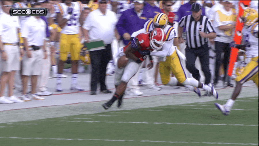 Here's The Play That Knocked Todd Gurley Out Of Georgia-LSU