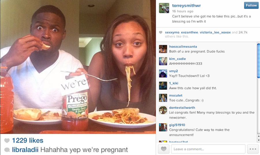 Torrey Smith And His Wife Chose An Inventive Way To Announce Pregnancy