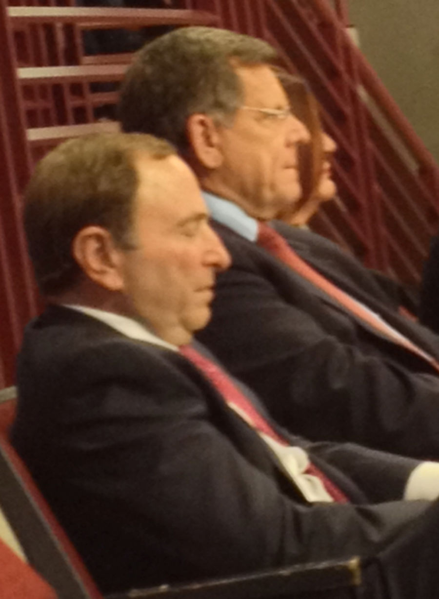 Gary Bettman Enjoys Himself At Opening Night