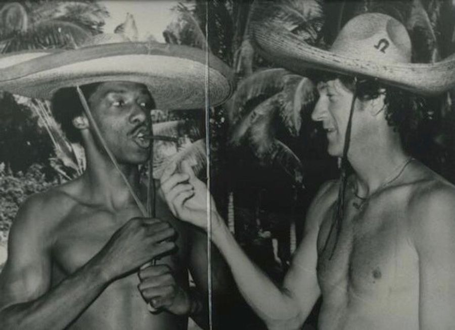 Old Photo: Dr. J And John Havlicek, Shirtless And Wearing Sombreros