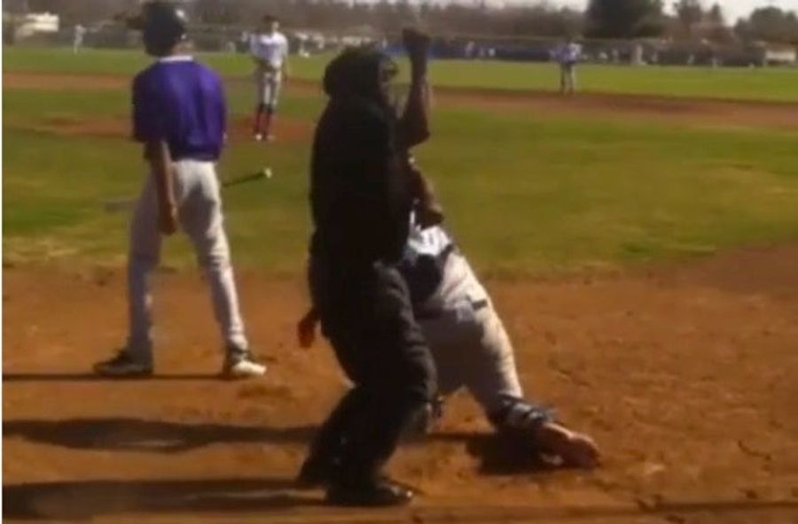 This Umpire's Strike-Three Call Is "Whoomp There It Is!"