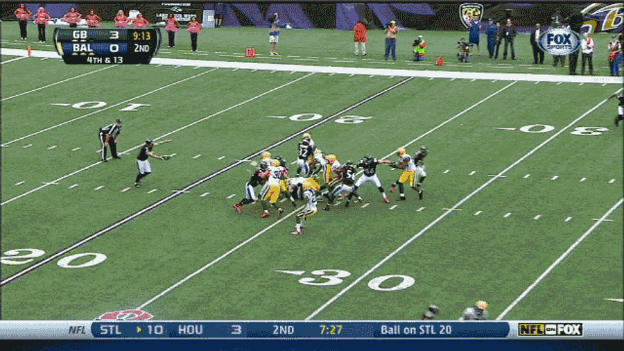 Ravens Somehow Pick Up First Down By Getting Their Punt Blocked