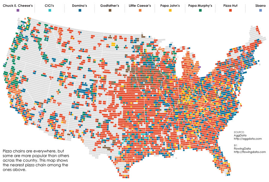 Map: What's The Nearest Pizza Chain?