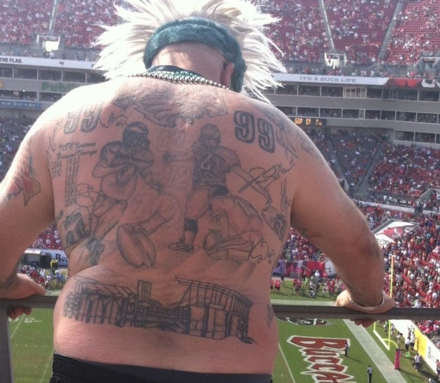 This Eagles Fan Is Covered In Unfortunate Tattoos