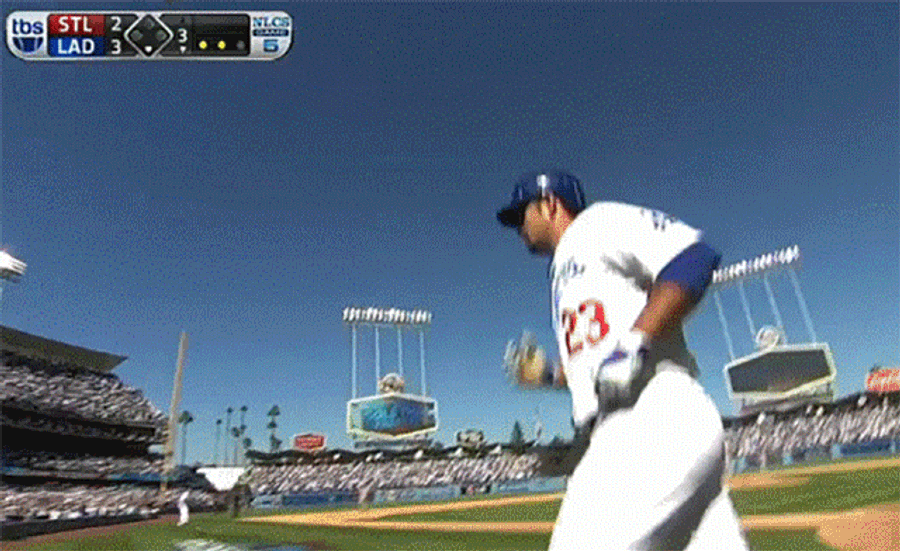 Adrian Gonzalez Makes Mickey Mouse Ears After Homering
