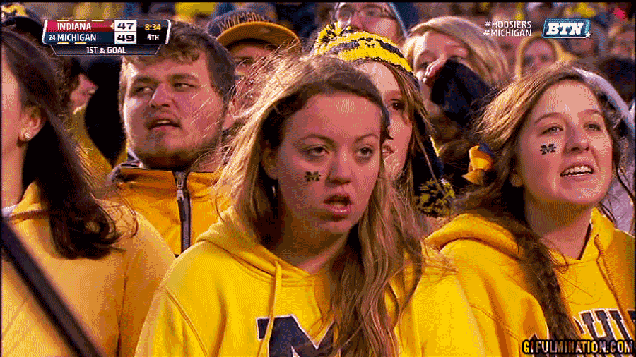 Michigan Fan Is Really Into The Game