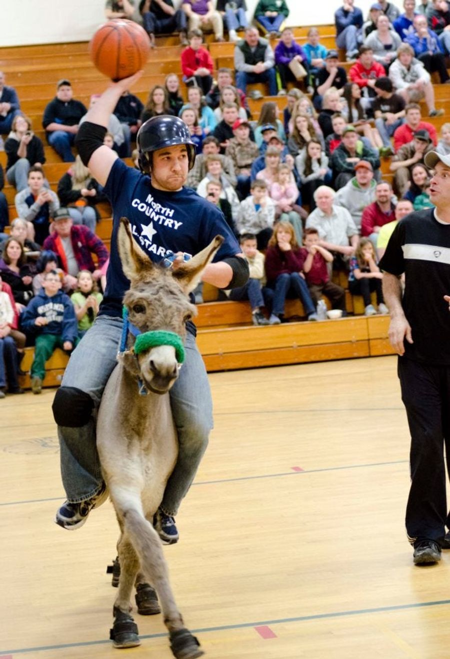 Sorta Photogenic Man Plays Basketball On Ridiculously Photogenic Donkey