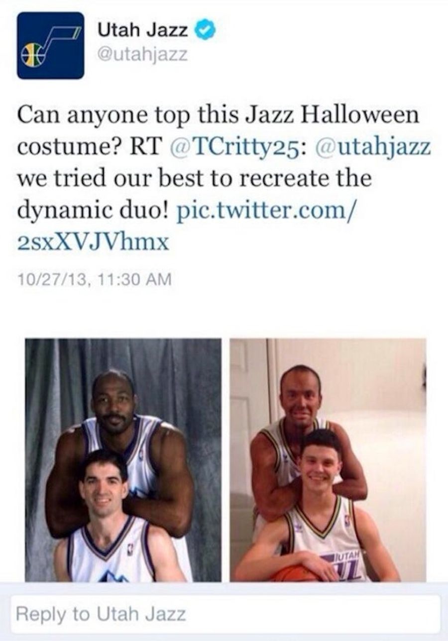 The Utah Jazz Tweeted A Photo Of A Blackface Karl Malone