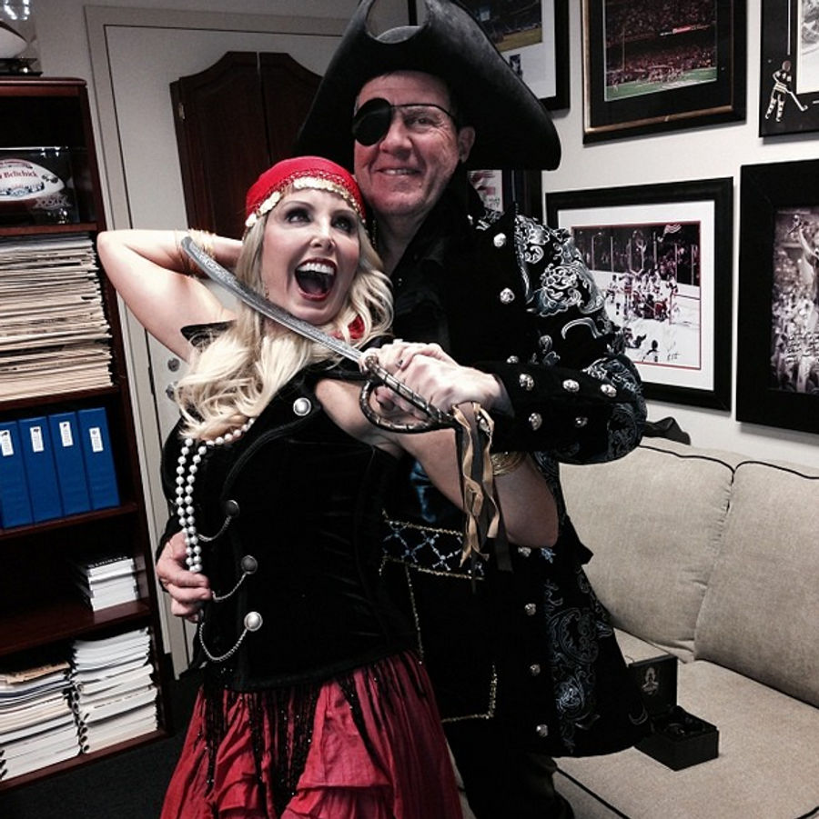 Bill Belichick Dressed Up As A Pirate For Halloween