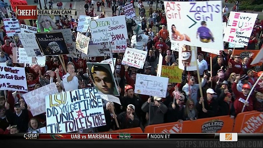Roll Teabag, Roll: Your LSU-&#39;Bama <i>GameDay</i> Sign Roundup